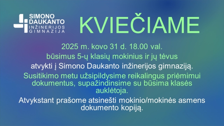 Kviečiame!