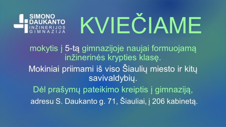 Kviečiame!