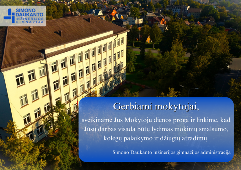 Sveikiname su Mokytojų diena!