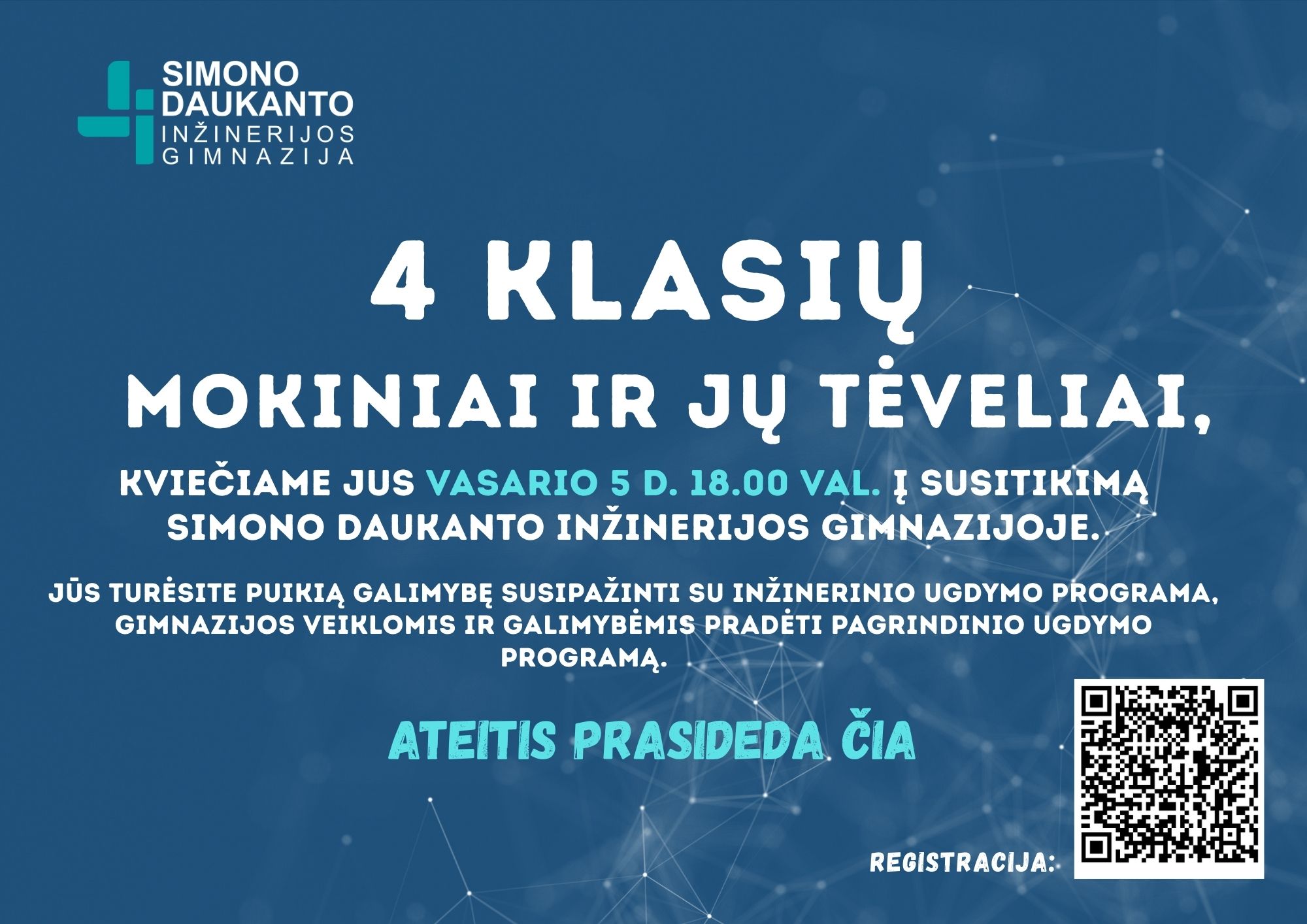Susitikimas su 4 klasių mokiniais ir jų tėveliais
