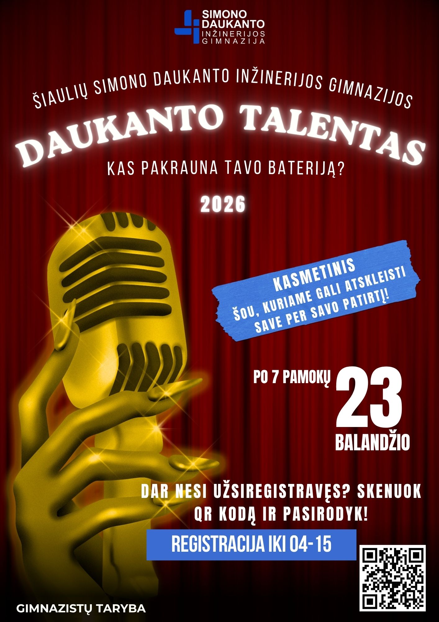 Turi talentą? Mes turime jam vietą.